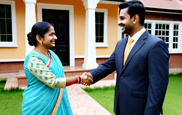 맞춤형 보험 상품 선택 - **Prompt:** A family-friendly scene depicting a modest Indian family discussing insurance options at...