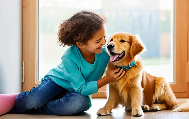 반려동물 보험 보장 항목 - **Prompt: Compassionate Care and Relief after Pet Accident**
    A poignant scene in a modern, clean...